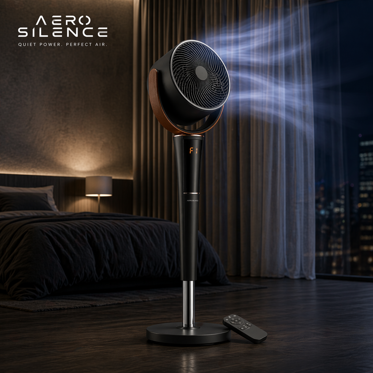 AeroSilence™ Smart Cooling Fan Whisper Quiet Airflow for Better Sleep & Comfort
