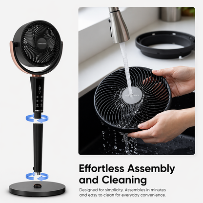 AeroSilence™ Smart Cooling Fan Whisper Quiet Airflow for Better Sleep & Comfort