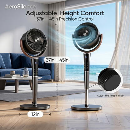 AeroSilence™ Smart Cooling Fan Whisper Quiet Airflow for Better Sleep & Comfort